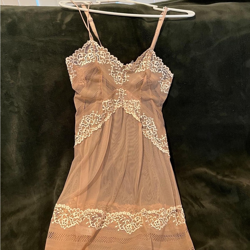 Elegant Lace Trimmed Nightgown